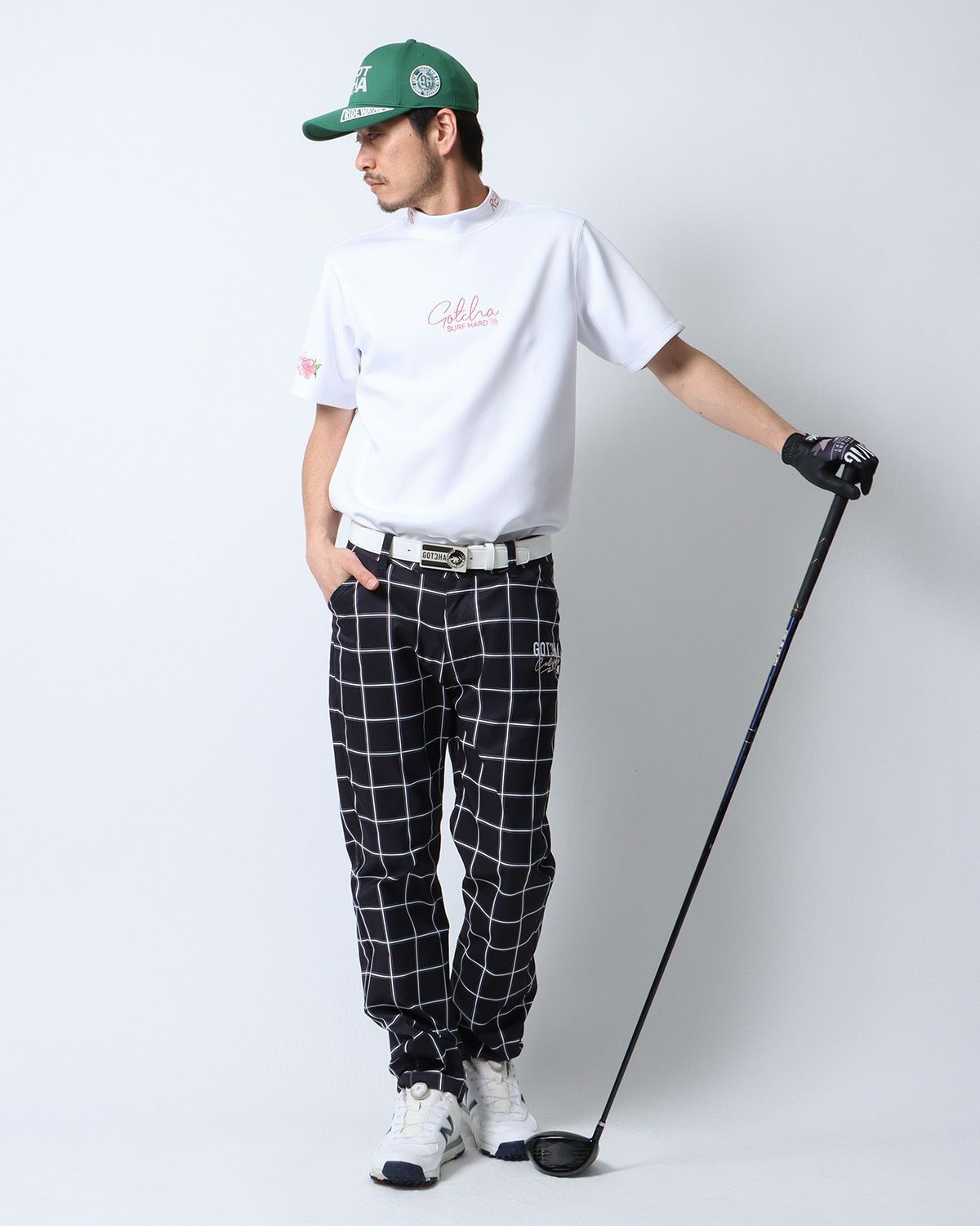 ホワイト：180cm67kg(Lサイズ着用)