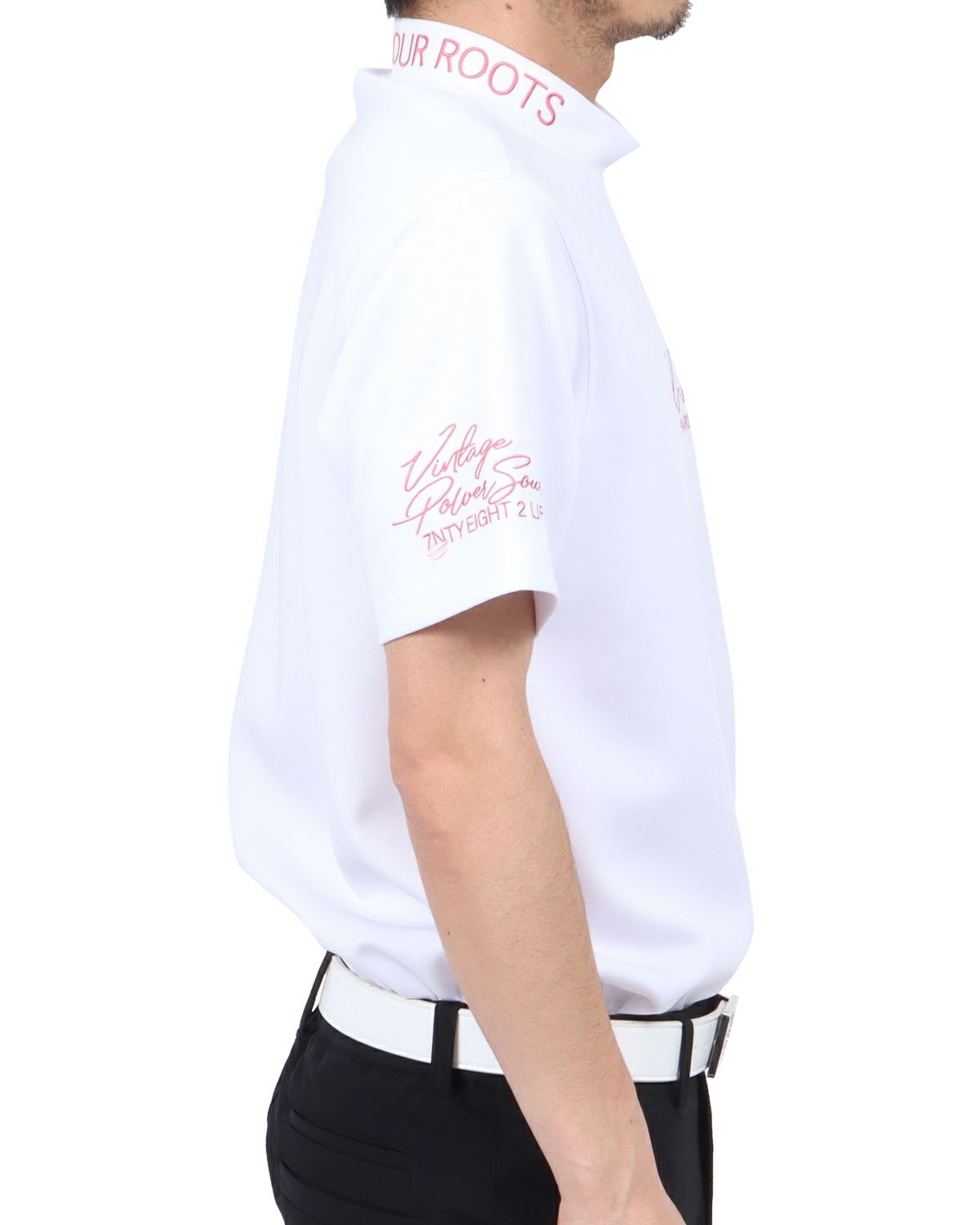 ホワイト：180cm67kg(Lサイズ着用)