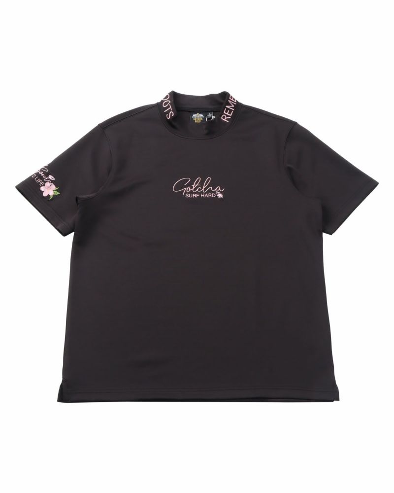 GOTCHA GOLF] サクラ ピンク モックネック Tシャツ | PEET ONLINE STORE