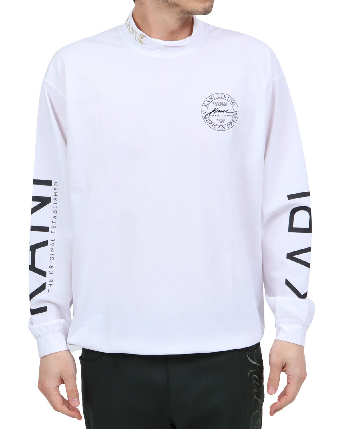 ホワイト：180cm67kg(Lサイズ着用)