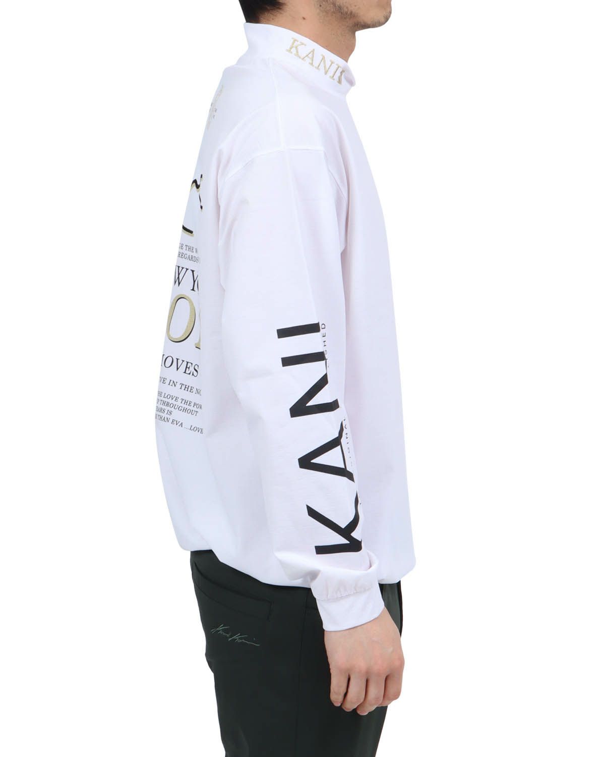 ホワイト：180cm67kg(Lサイズ着用)