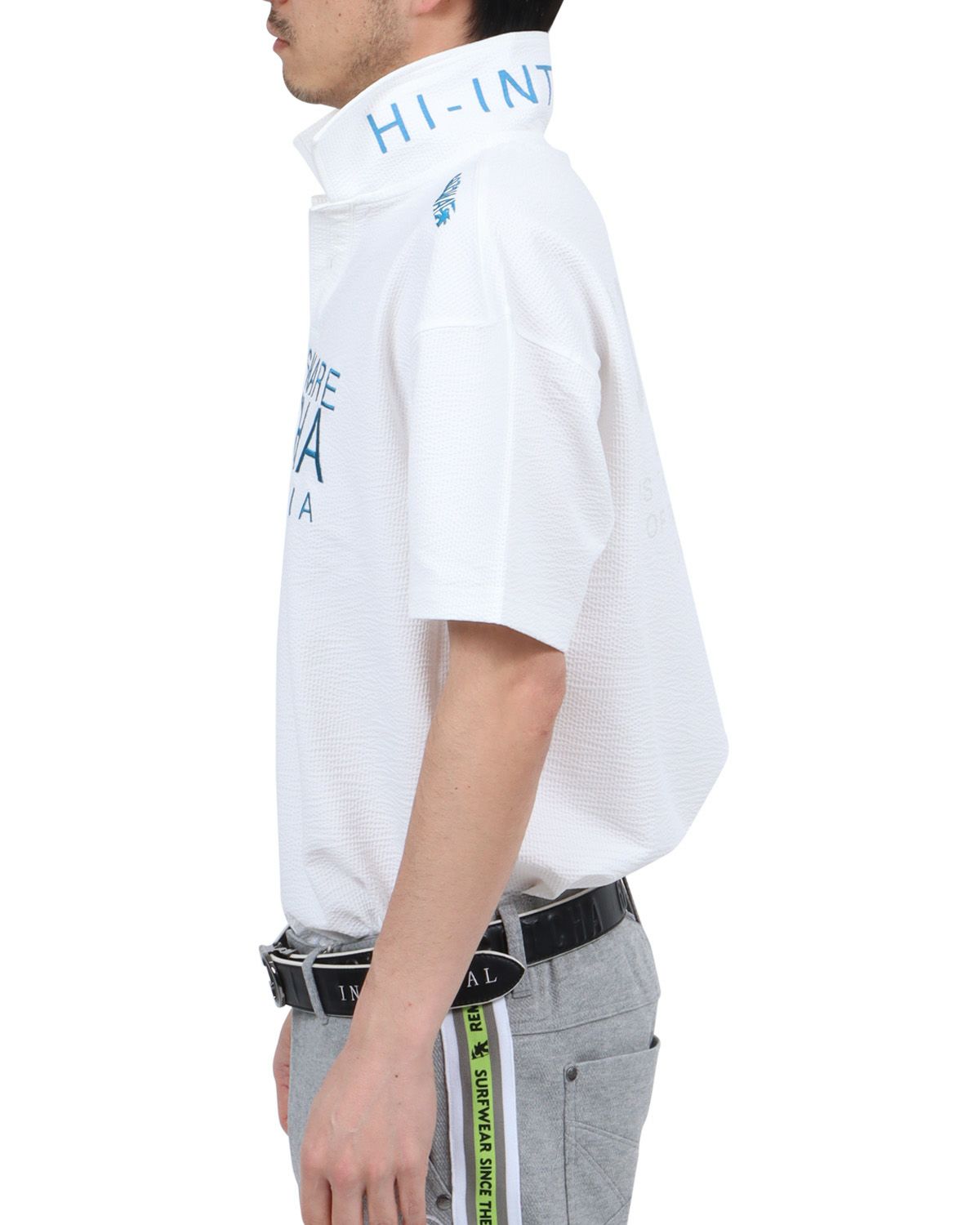 ホワイト：180cm67kg(Lサイズ着用)