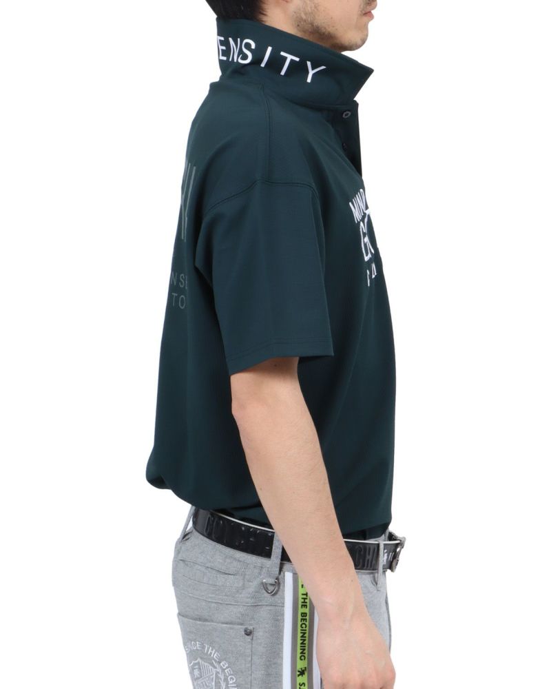 GOTCHA GOLF ダークグリーン ポロシャツ XL GOTCHA GOLF] ドライ 鹿の子 ロゴ 総柄 ポロシャツ | PEET