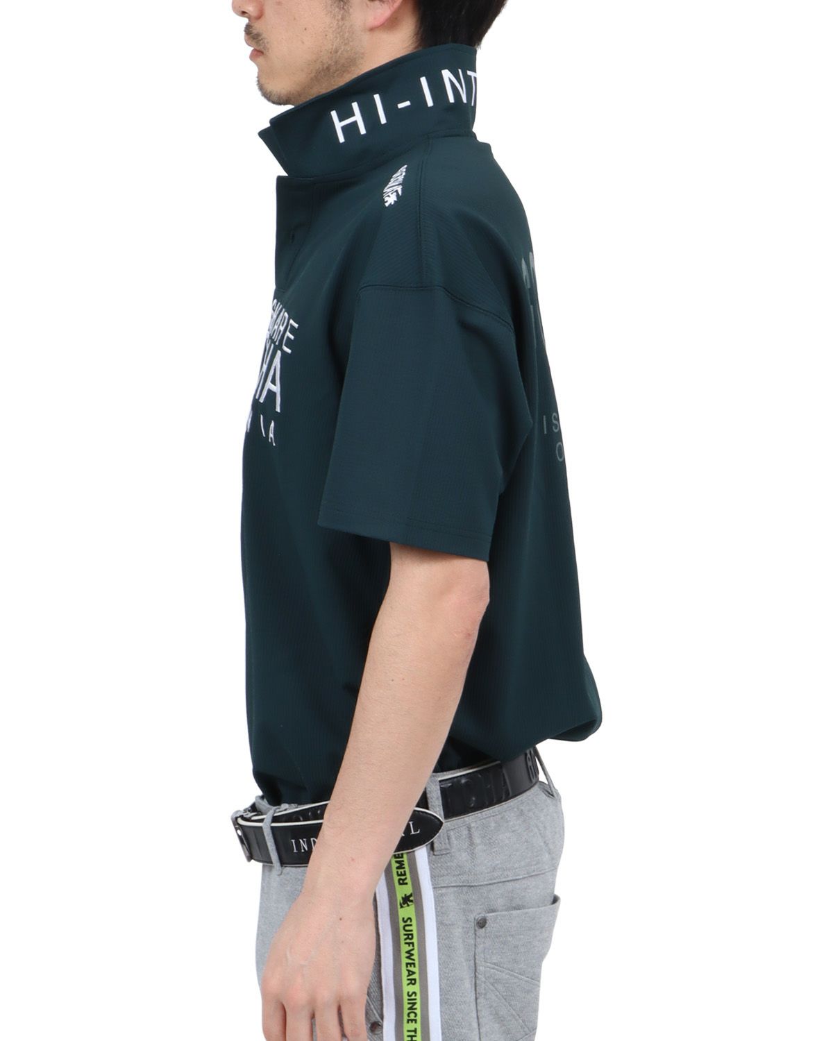 ダークグリーン：180cm67kg(Lサイズ着用)