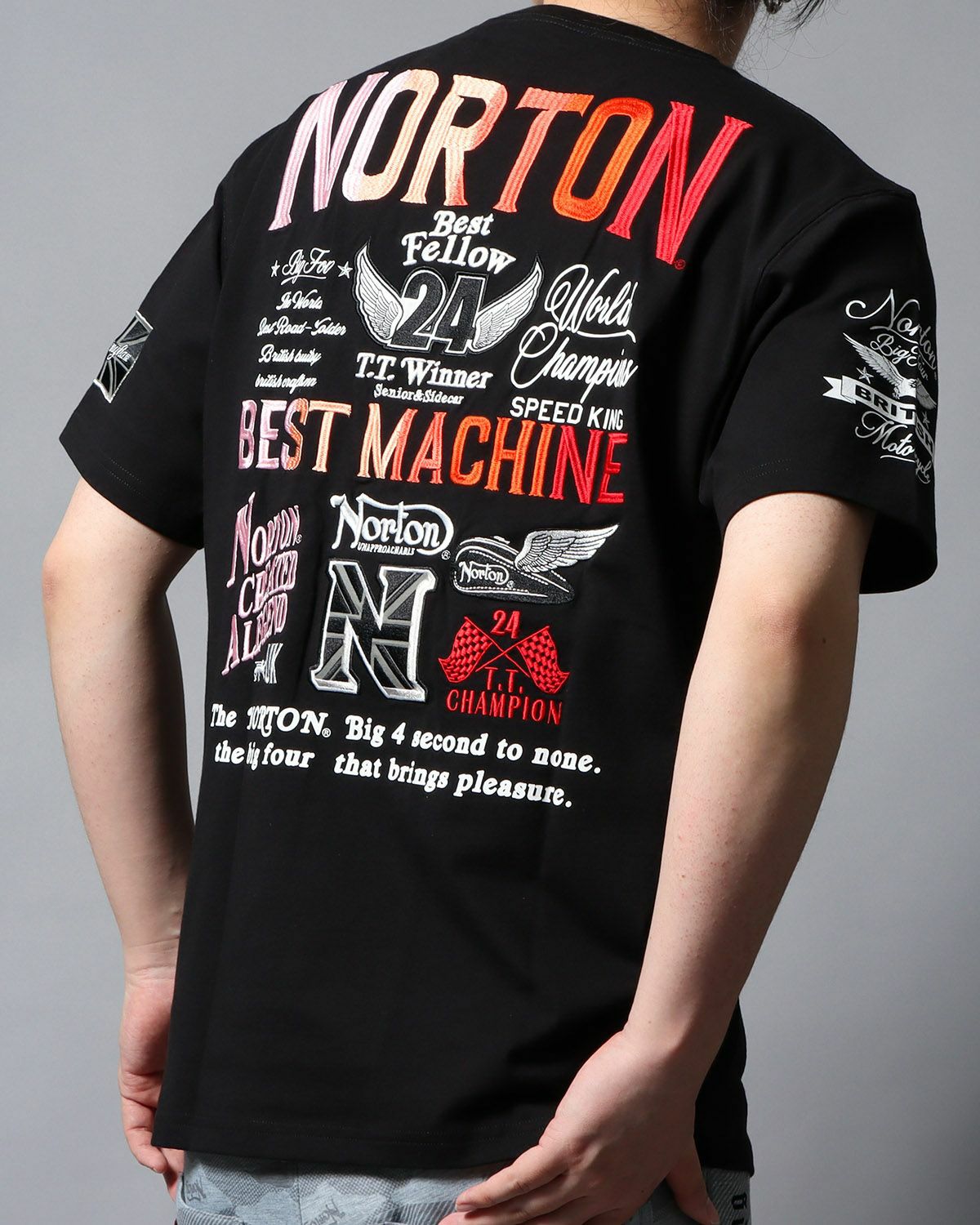 ブラック：178cm/75kg(Lサイズ着用)