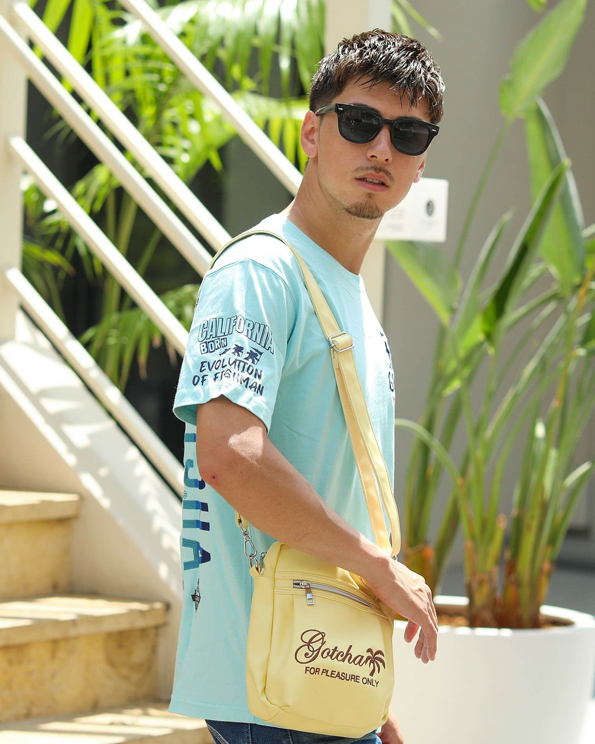 ミントグリーン：180cm70kg(Lサイズ着用)