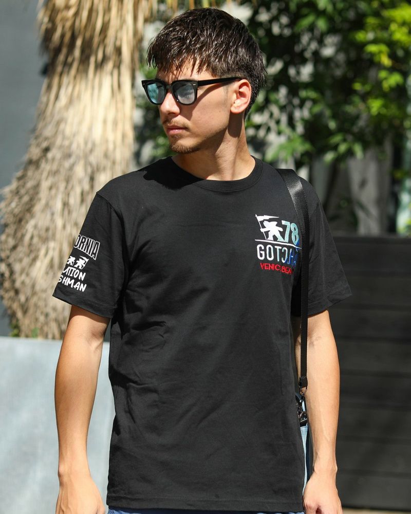 ブラック：180cm70kg(Lサイズ着用)