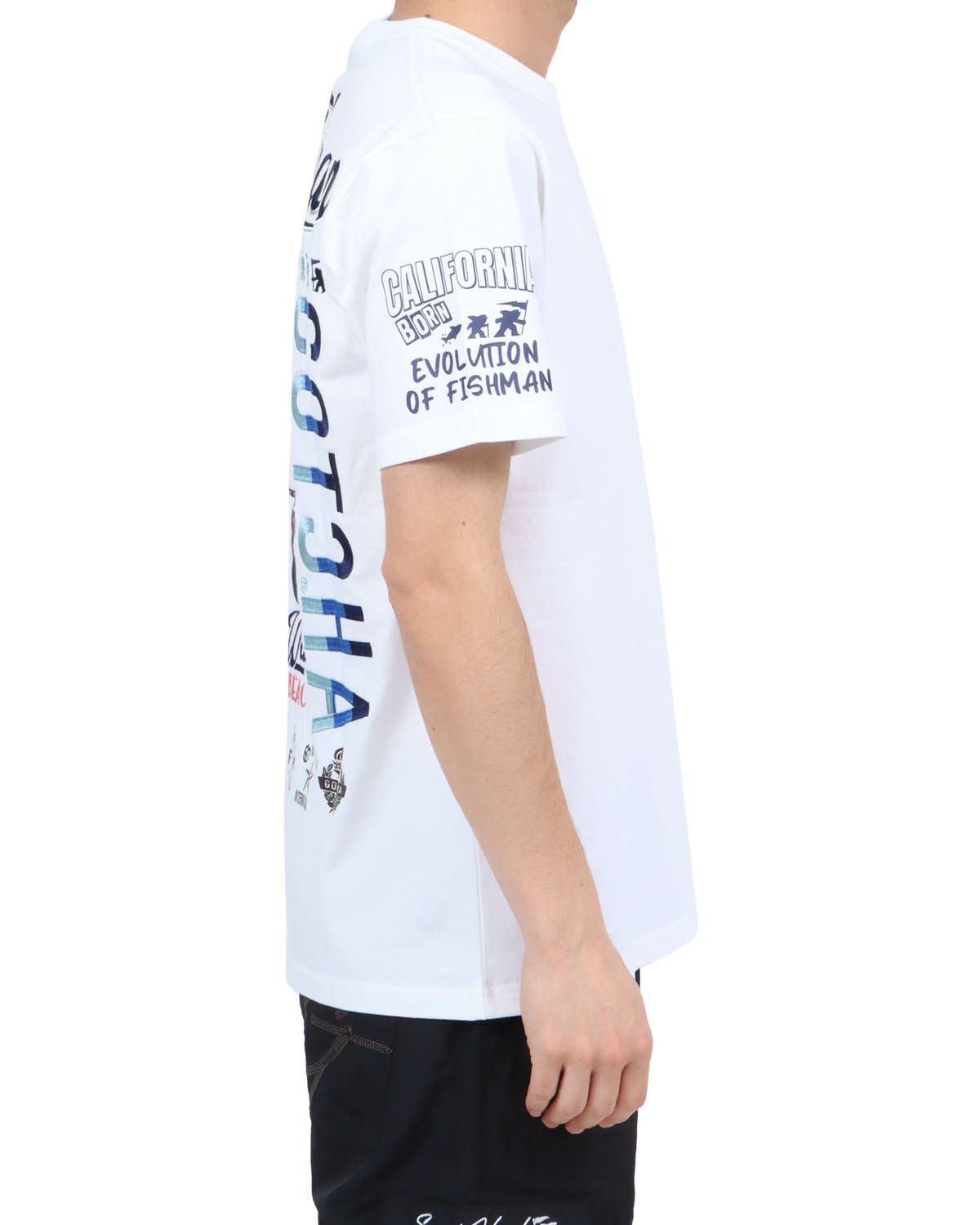 ホワイト：180cm67kg(Lサイズ着用)