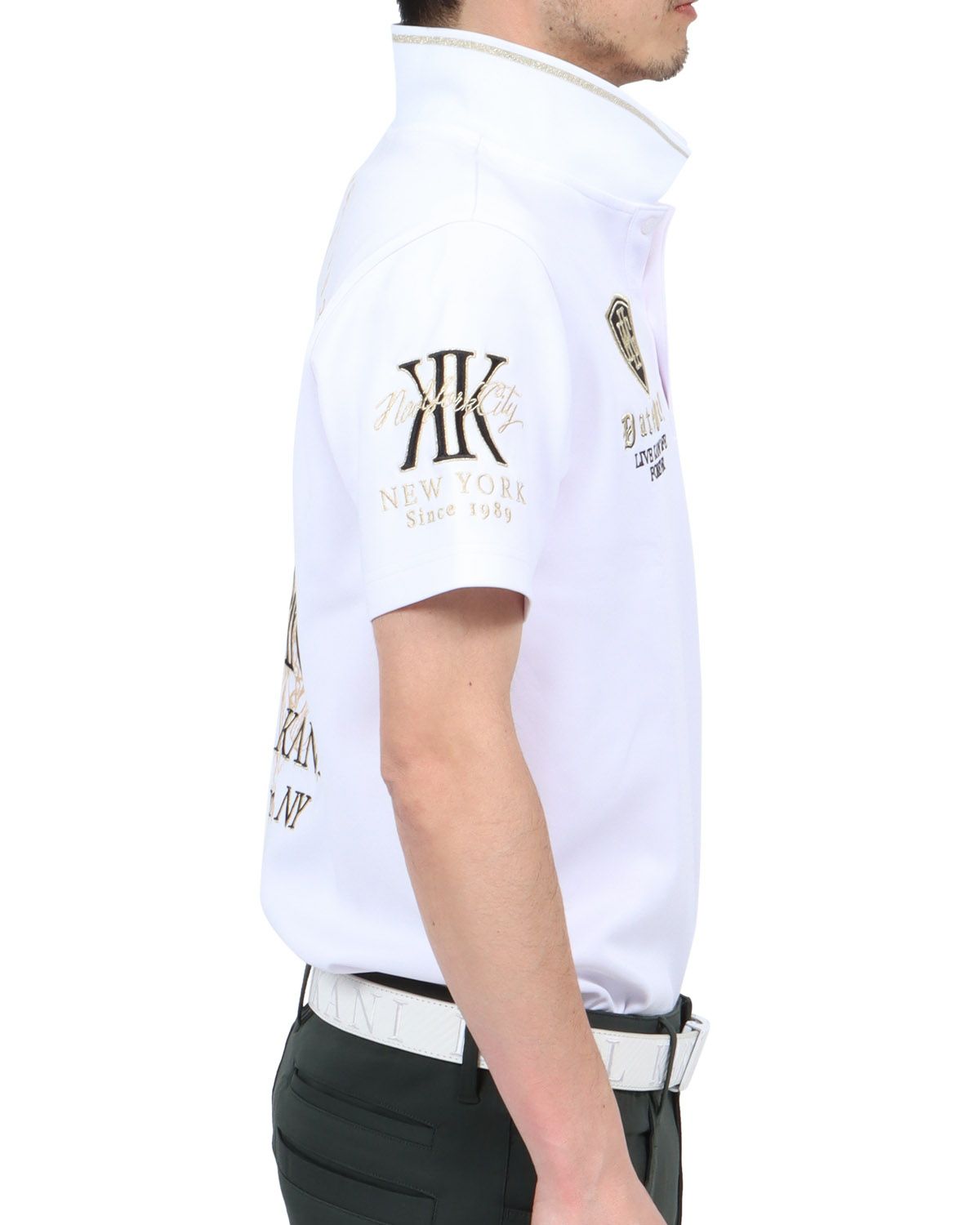 ホワイト：180cm67kg(Lサイズ着用)