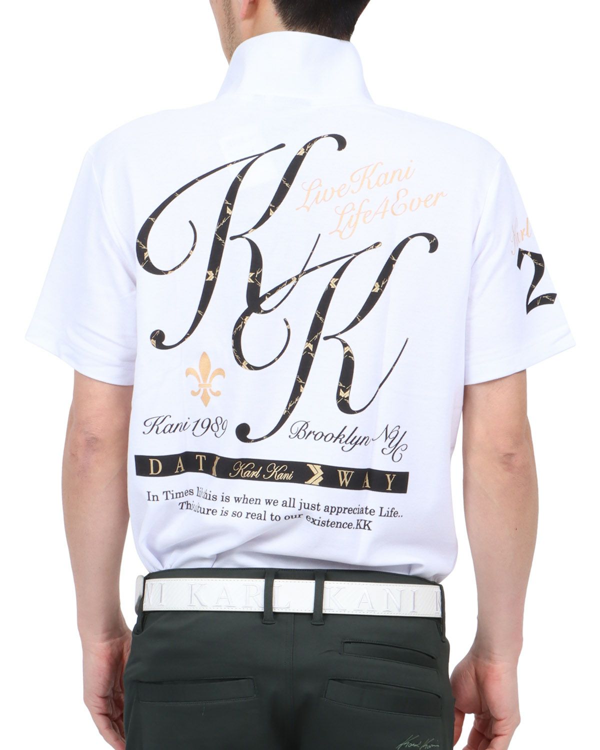 ホワイト：180cm67kg(Lサイズ着用)