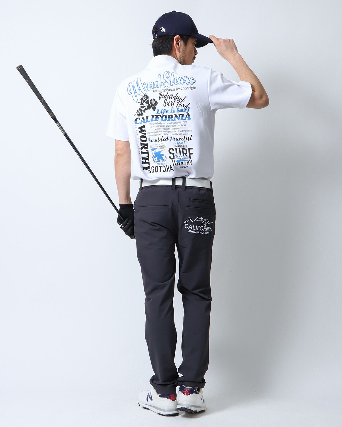 ブルーグレー：180cm67kg(Lサイズ着用)