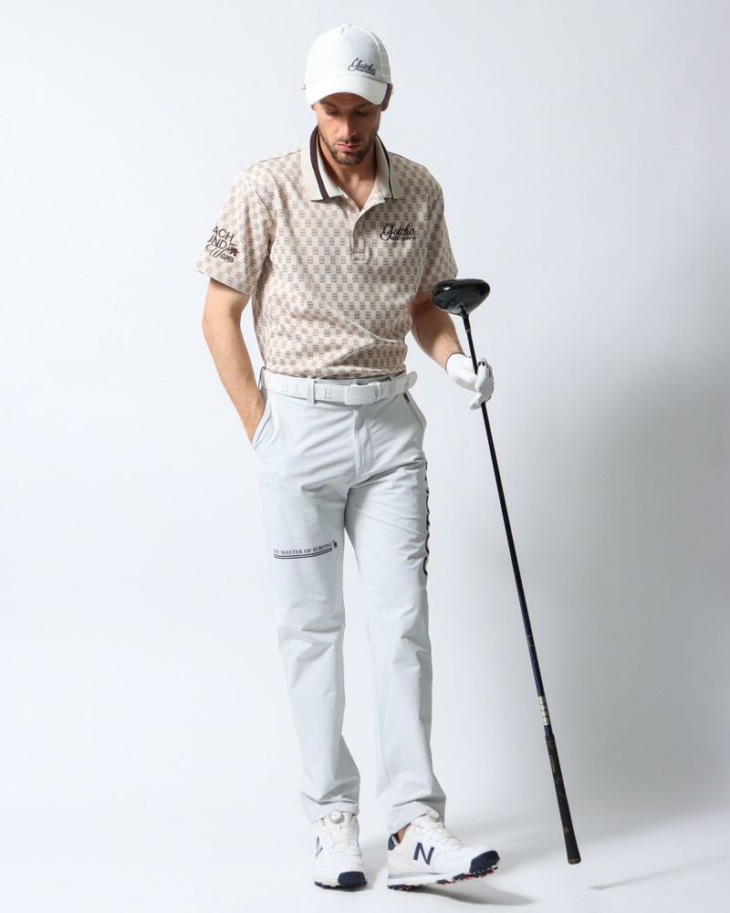 HANAEMORI GOLF ホワイト キルティングトレーナー ECCO Golf Street 720 Hybrid メンズ レザーGore-Texゴルフ