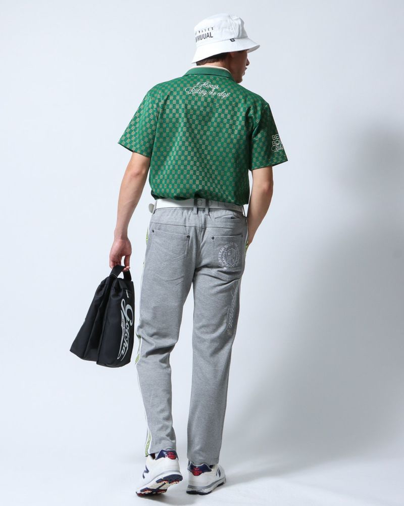GOTCHA GOLF] モノグラム ジャカード ライン ポロシャツ | PEET
