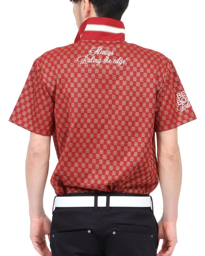 GOTCHA GOLF] モノグラム ジャカード ライン ポロシャツ | PEET