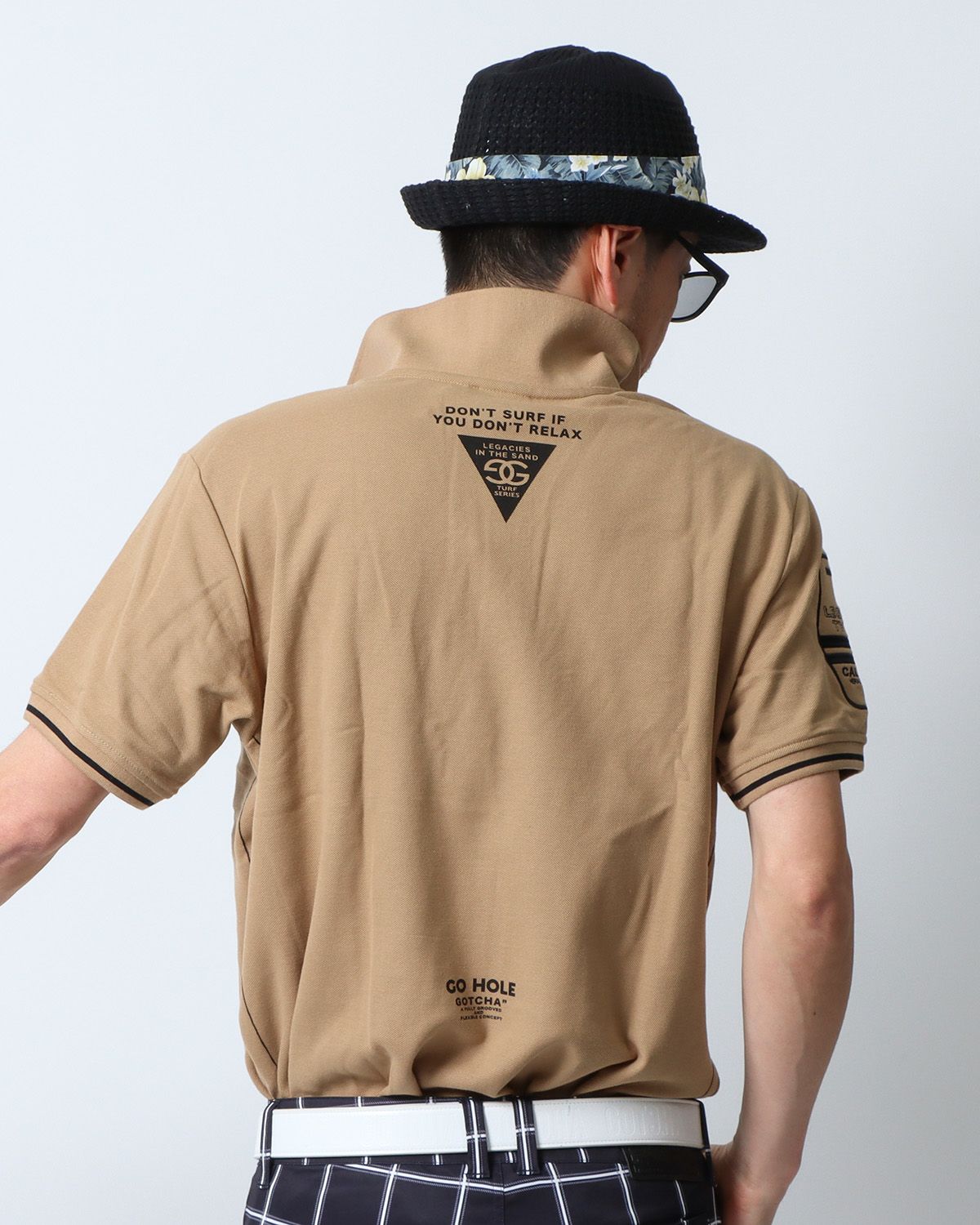 ベージュ：180cm67kg(Lサイズ着用)