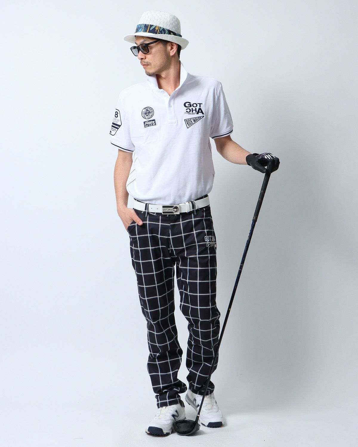 ホワイト：180cm67kg(Lサイズ着用)