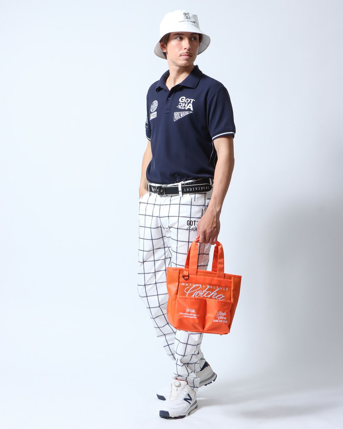 ネイビー：180cm70kg(Lサイズ着用)