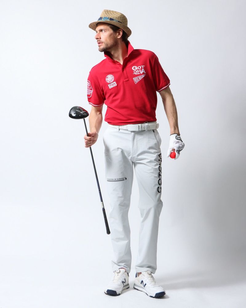 驚きの価格が実現！ 鹿の子 GOLF] GOTCHA ワッペン PEET | ポロシャツ ベーシック レディースウェア