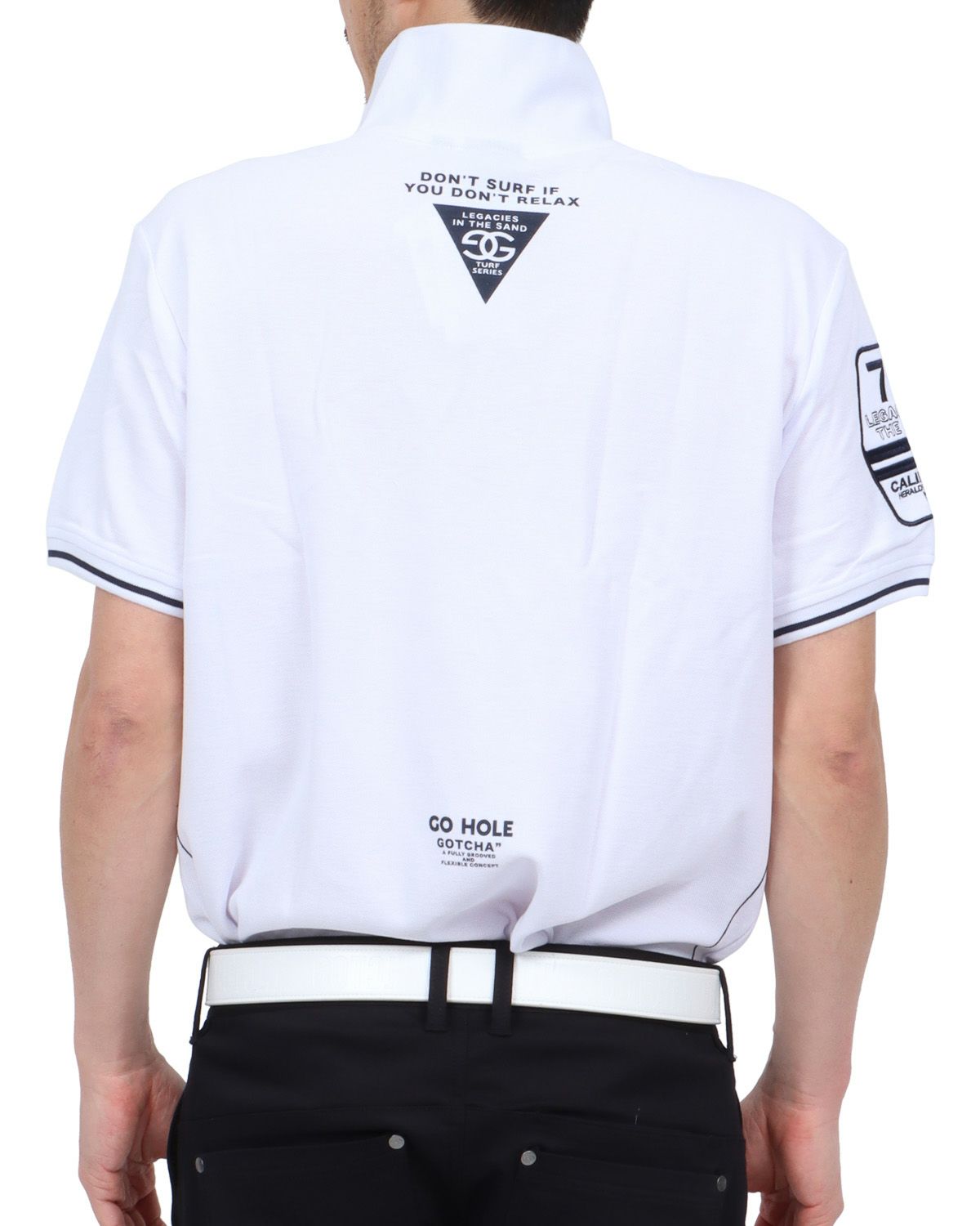 ホワイト：180cm67kg(Lサイズ着用)