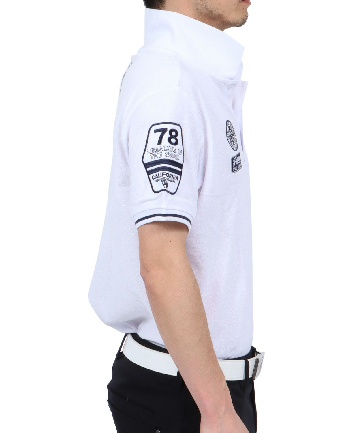 ホワイト：180cm67kg(Lサイズ着用)