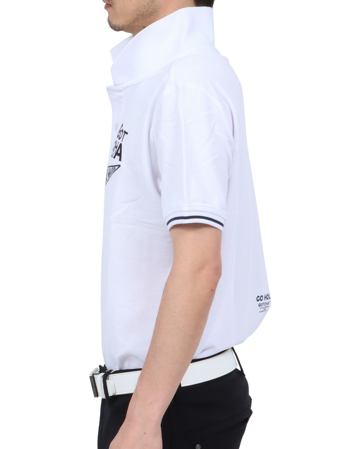 ホワイト：180cm67kg(Lサイズ着用)