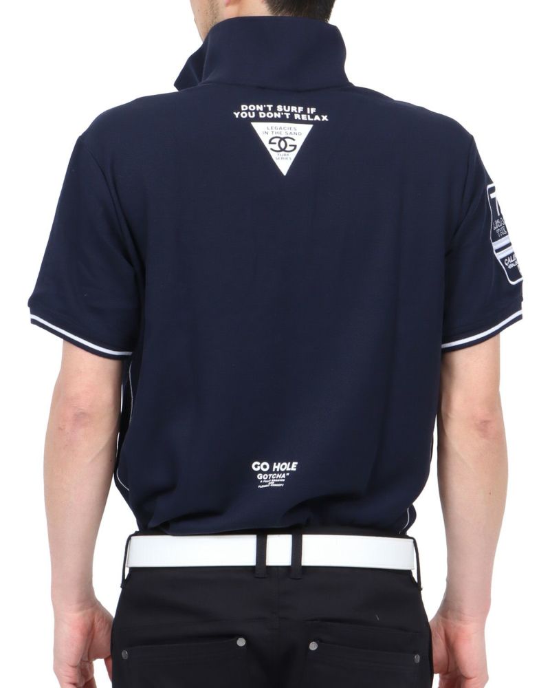 ネイビー：180cm67kg(Lサイズ着用)