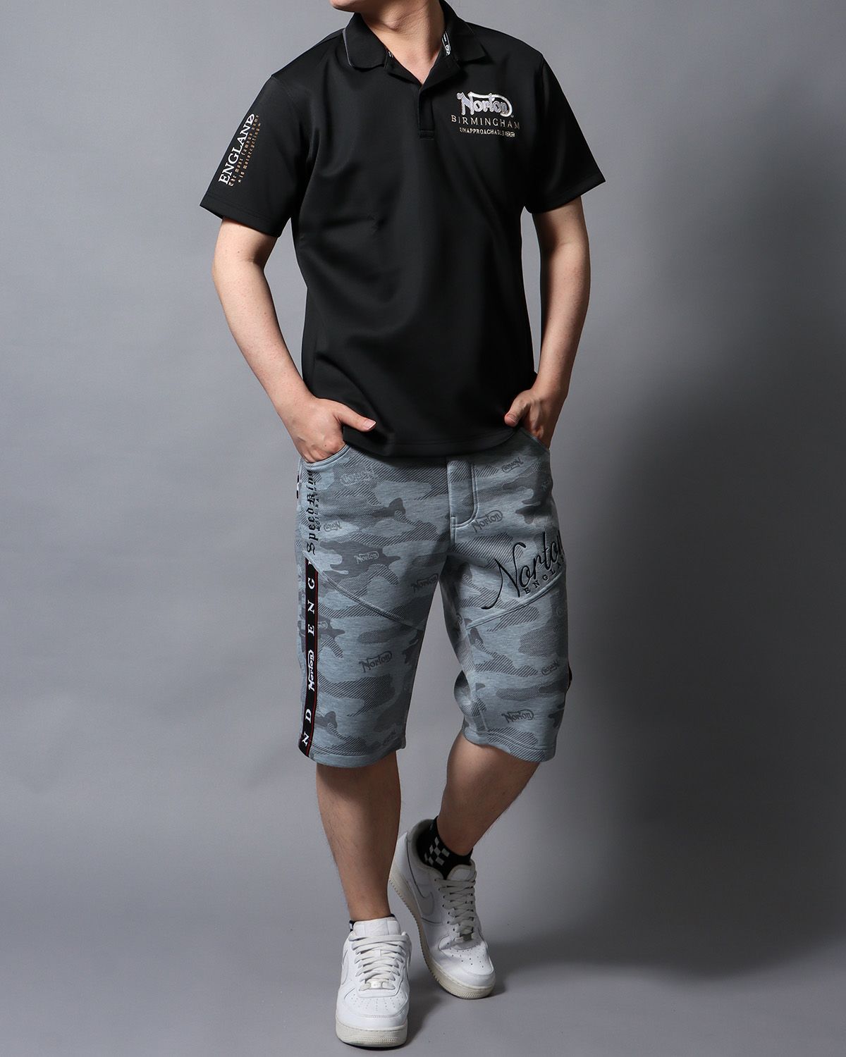 ブラック：178cm/75kg(Lサイズ着用)