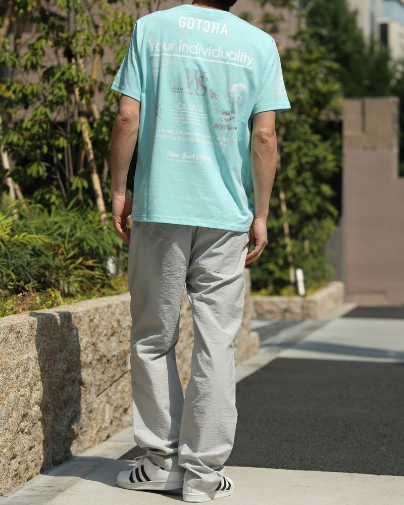 ミントグリーン：180cm67kg(Lサイズ着用)