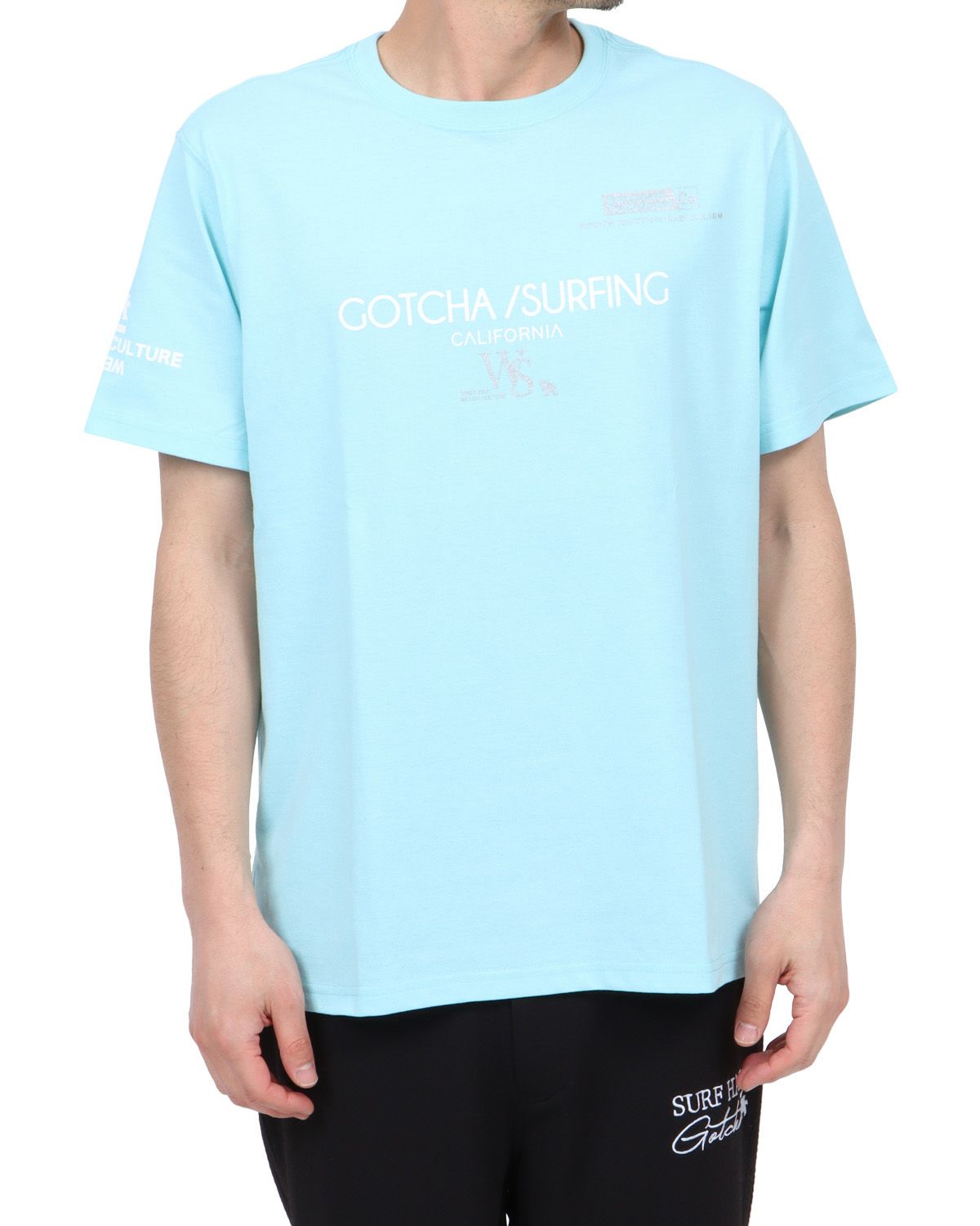 ミントグリーン：180cm67kg(Lサイズ着用)