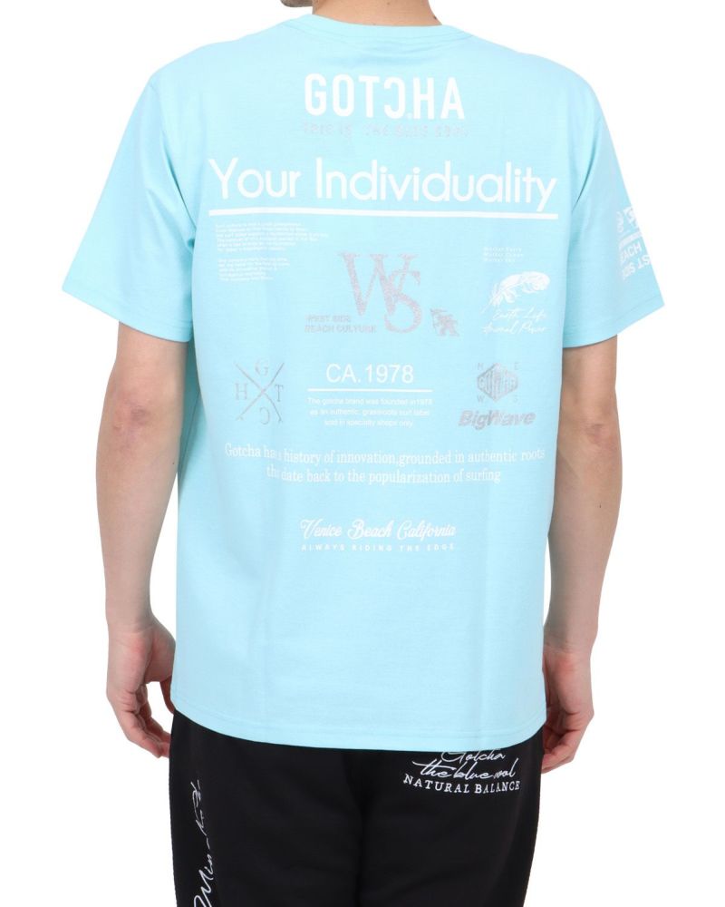 ミントグリーン：180cm67kg(Lサイズ着用)