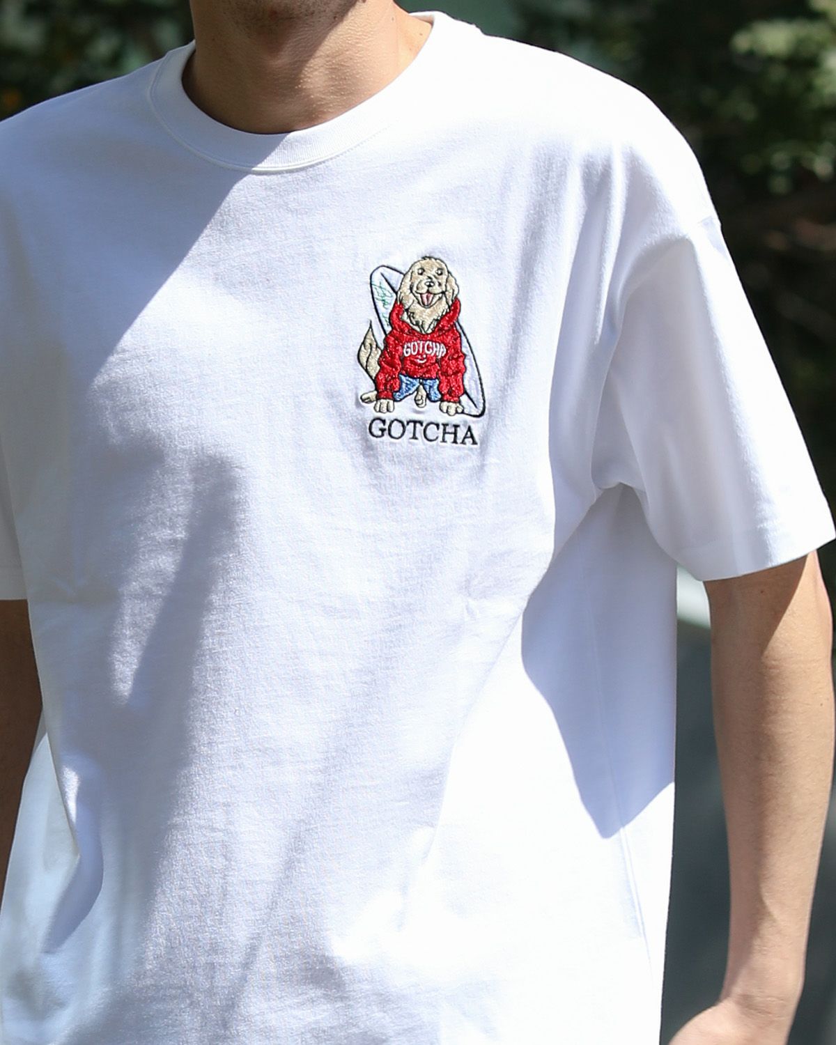 ホワイト：180cm67kg(Lサイズ着用)