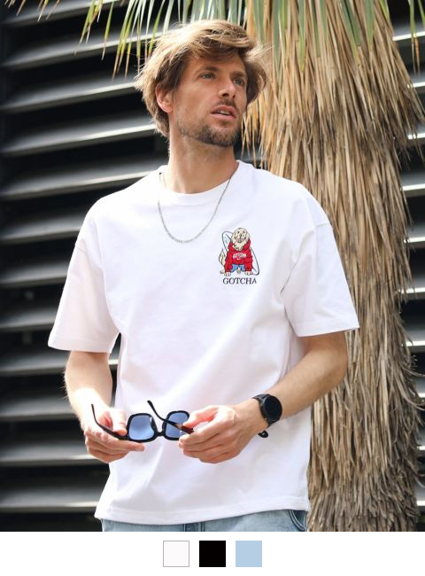 ホワイト：183cm70kg(Lサイズ着用) 