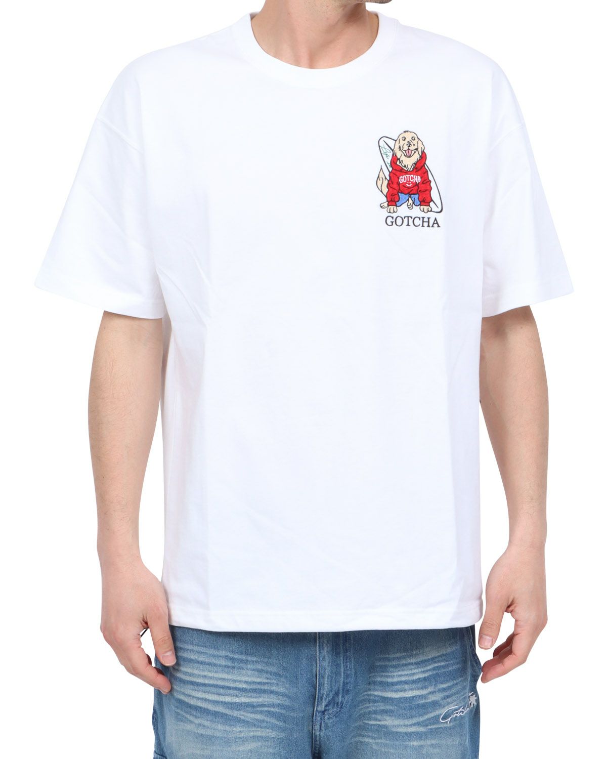 ホワイト：180cm67kg(Lサイズ着用)