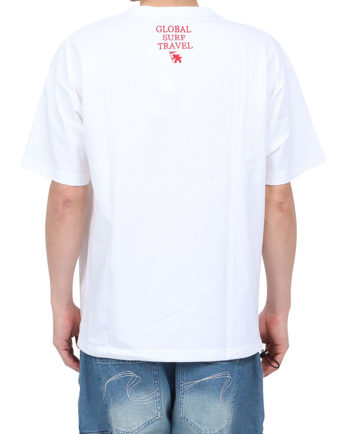 ホワイト：180cm67kg(Lサイズ着用)