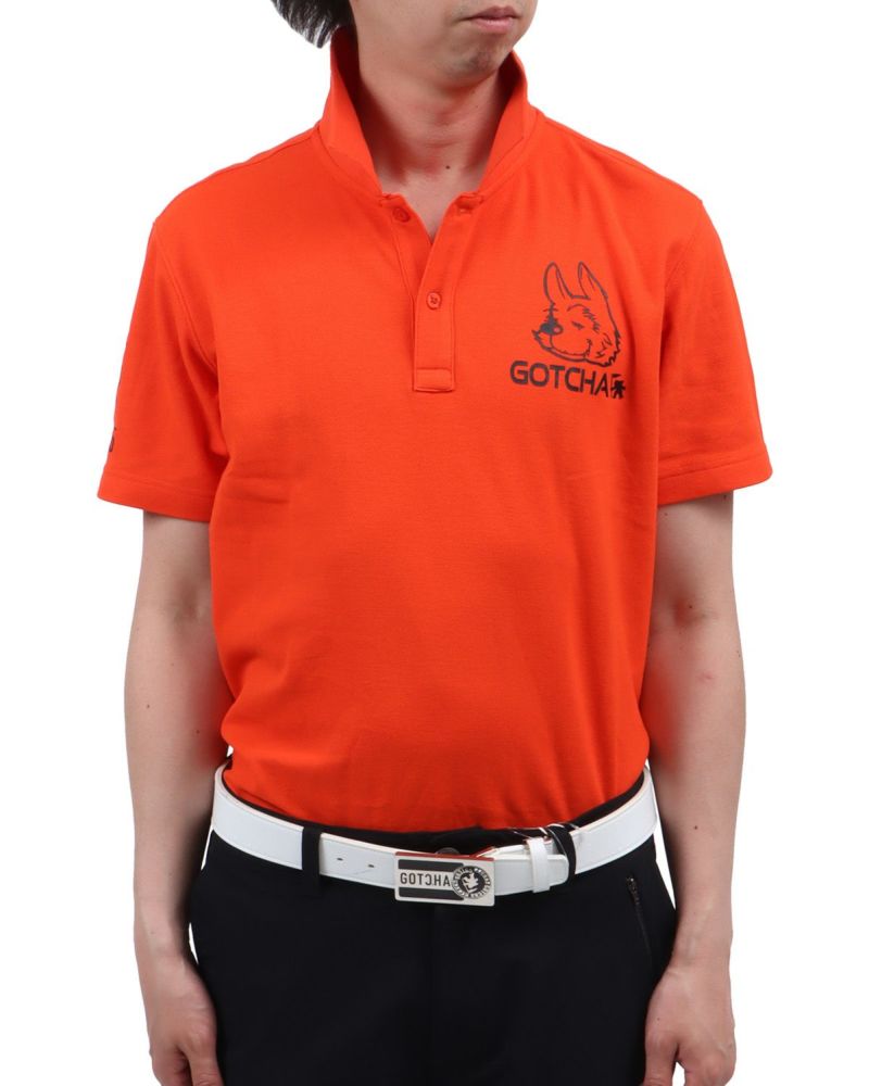 WOLFDOGS ポロシャツ＋Tシャツ GOTCHA GOLF] ドライ リミテッド 鹿の子 ウルフ ロゴ ポロシャツ