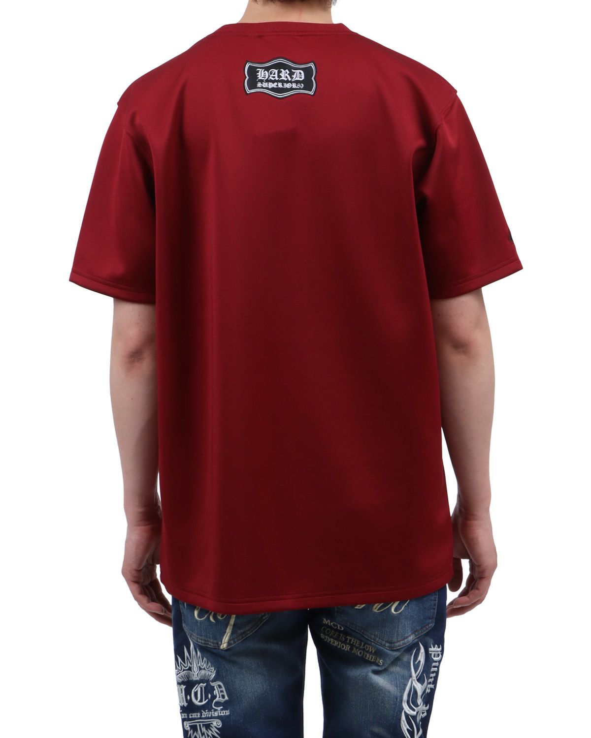 ダークレッド：174cm62kg(Lサイズ着用)