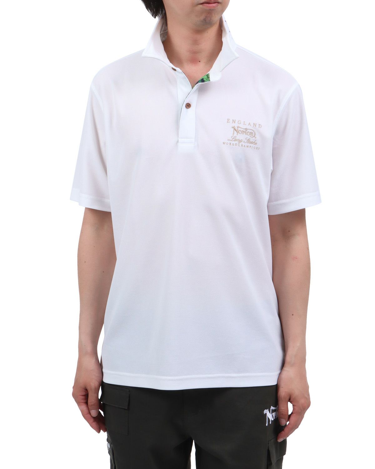 ホワイト：174cm62kg(Lサイズ着用)