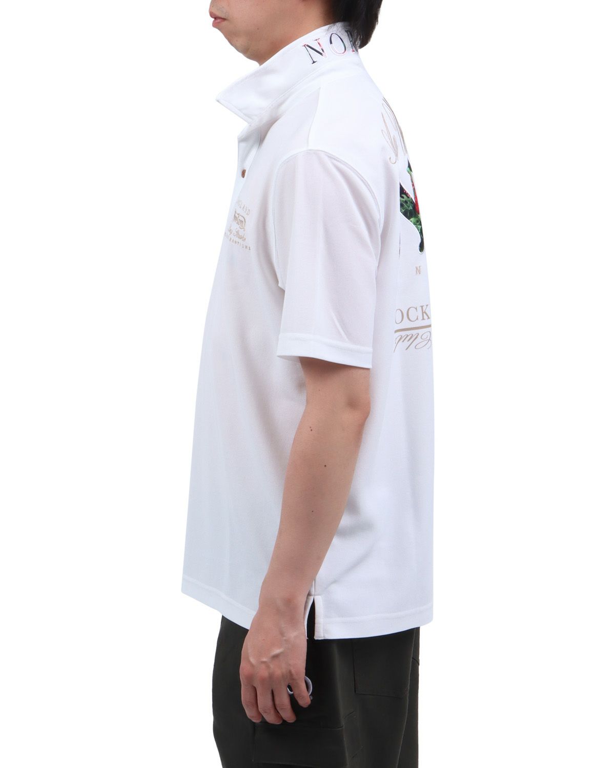 ホワイト：174cm62kg(Lサイズ着用)