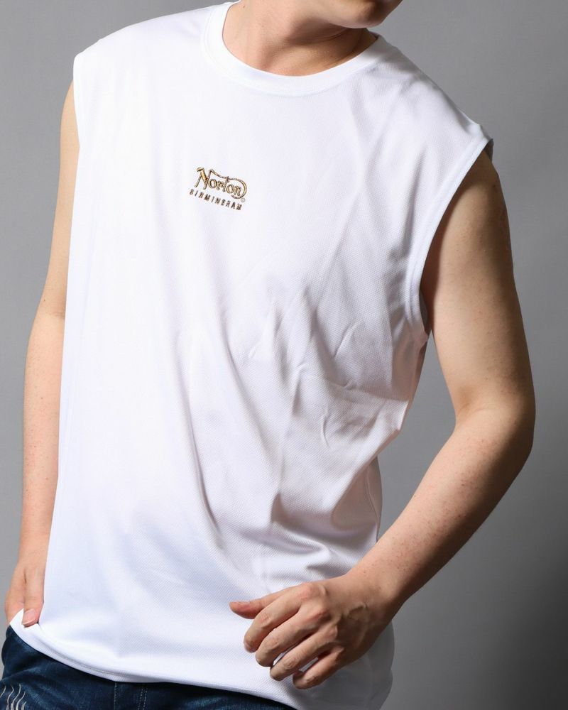 ドライ メッシュ メタル ロゴ アメリカンスリーブ