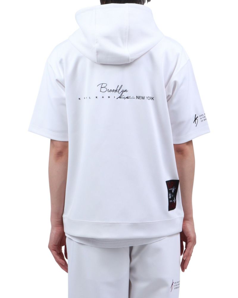 ホワイト：174cm62kg(Lサイズ着用)