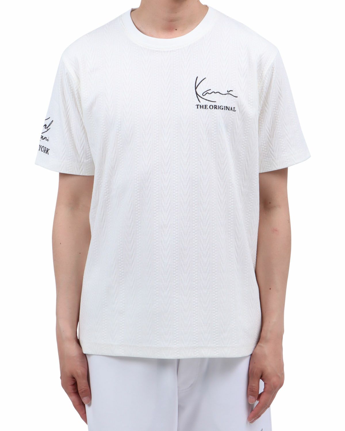 オフホワイト：174cm62kg(Lサイズ着用)