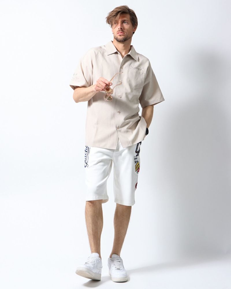 オフホワイト：183cm70kg(Lサイズ着用)