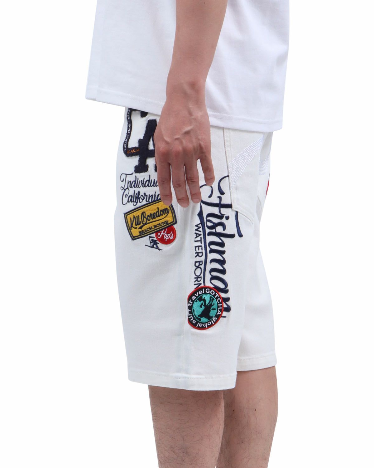 オフホワイト：174cm62kg(Lサイズ着用)