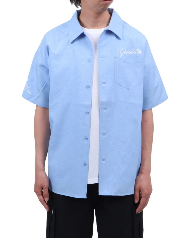 ライトブルー：174cm62kg(Lサイズ着用)