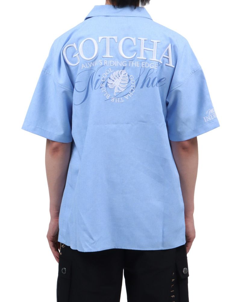 ライトブルー：174cm62kg(Lサイズ着用)