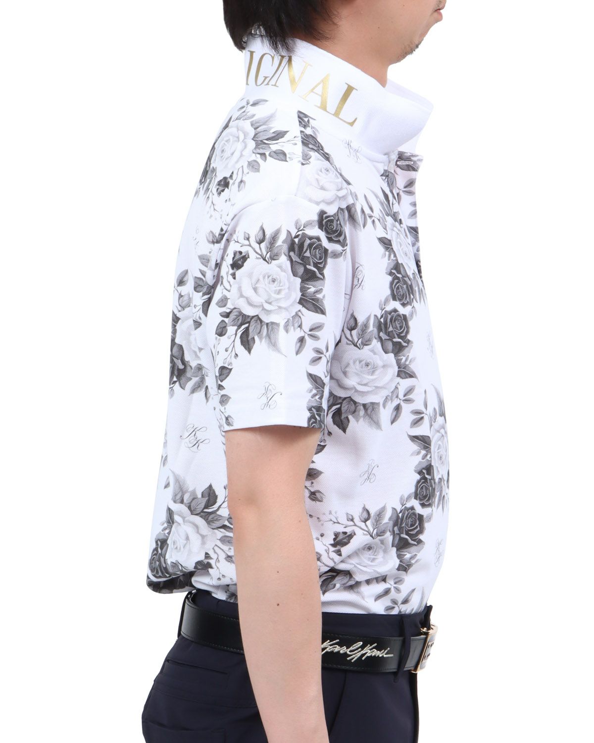 ホワイト：174cm62kg(Lサイズ着用)