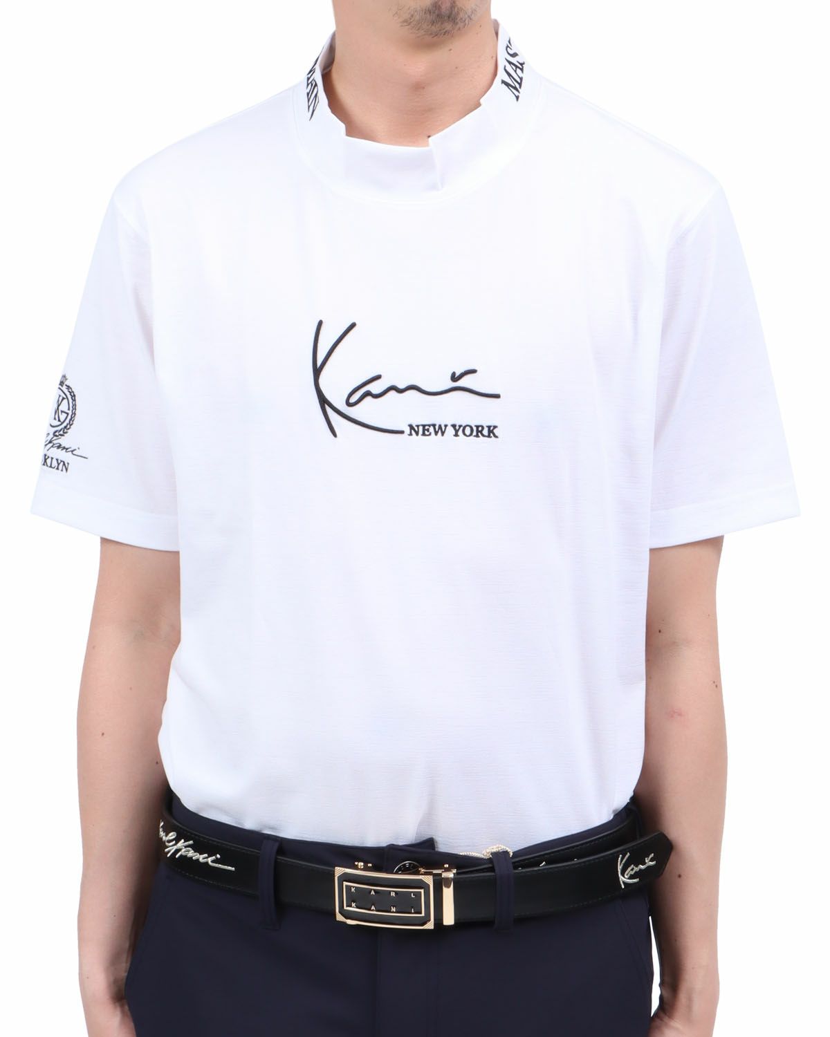 ホワイト：174cm62kg(Lサイズ着用)