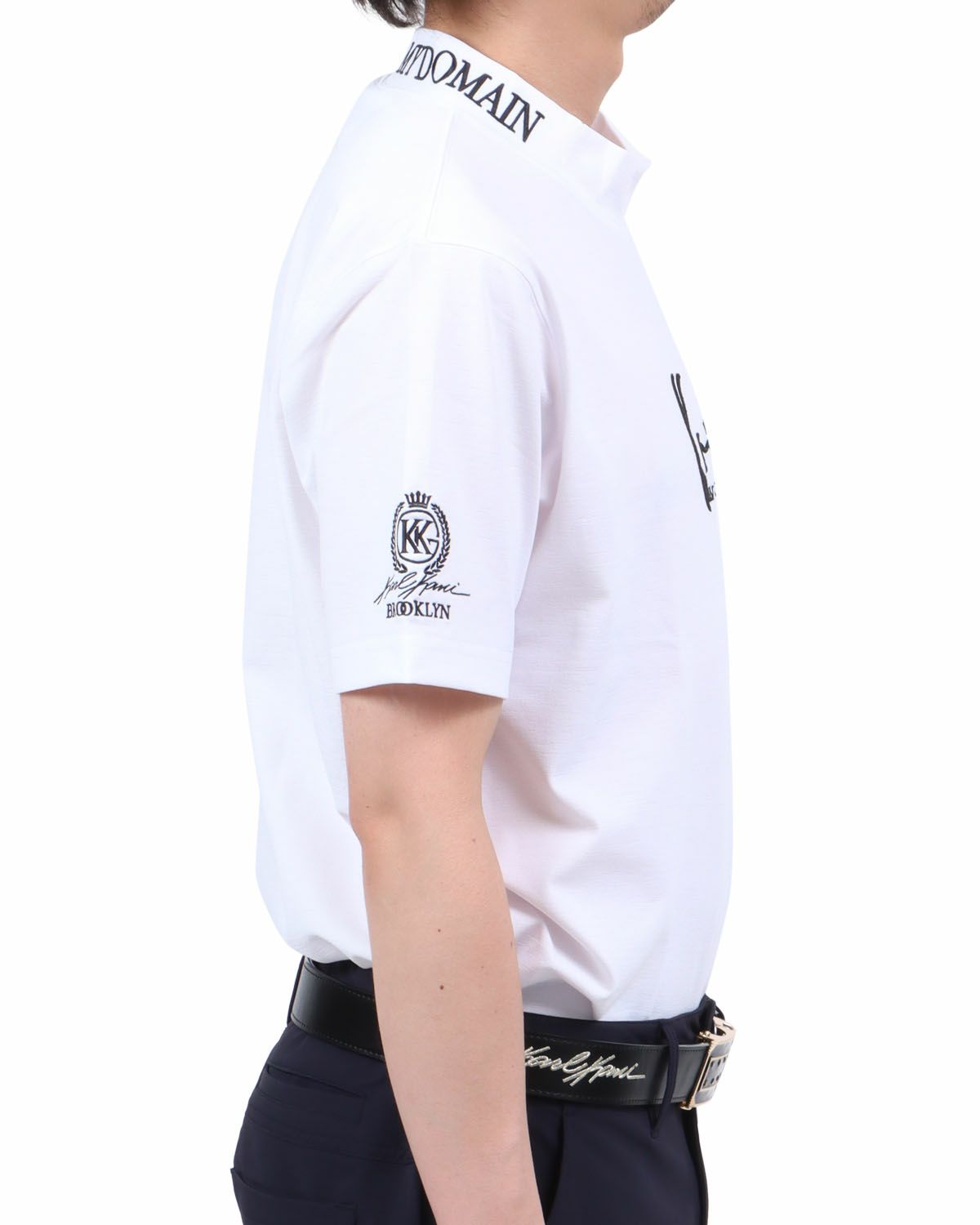 ホワイト：174cm62kg(Lサイズ着用)