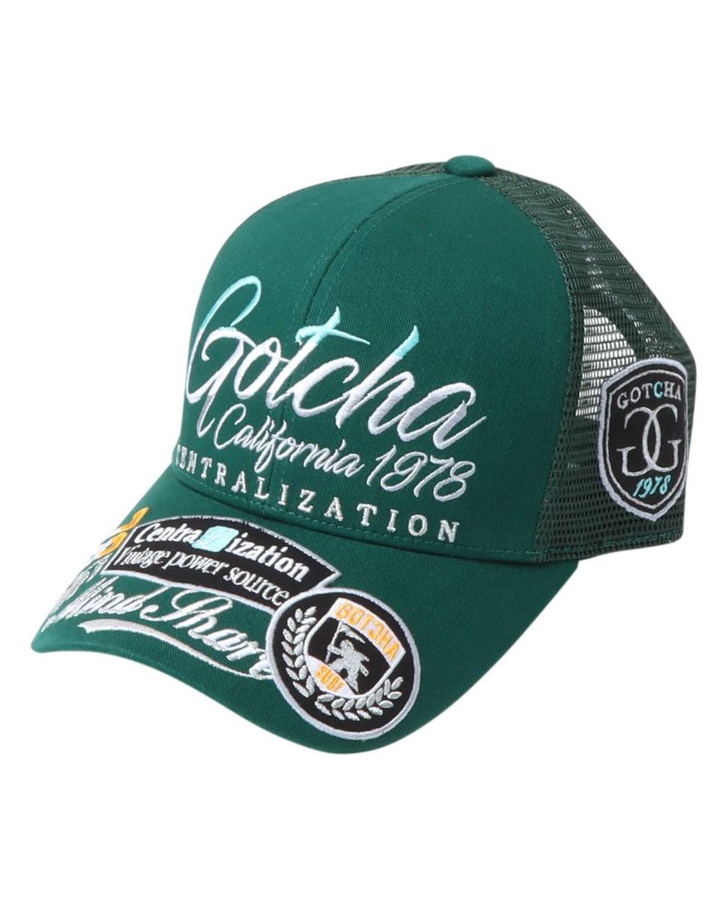 GOTCHA GOLF] 抗菌防臭 レイヤー ワッペン メッシュ キャップ | PEET