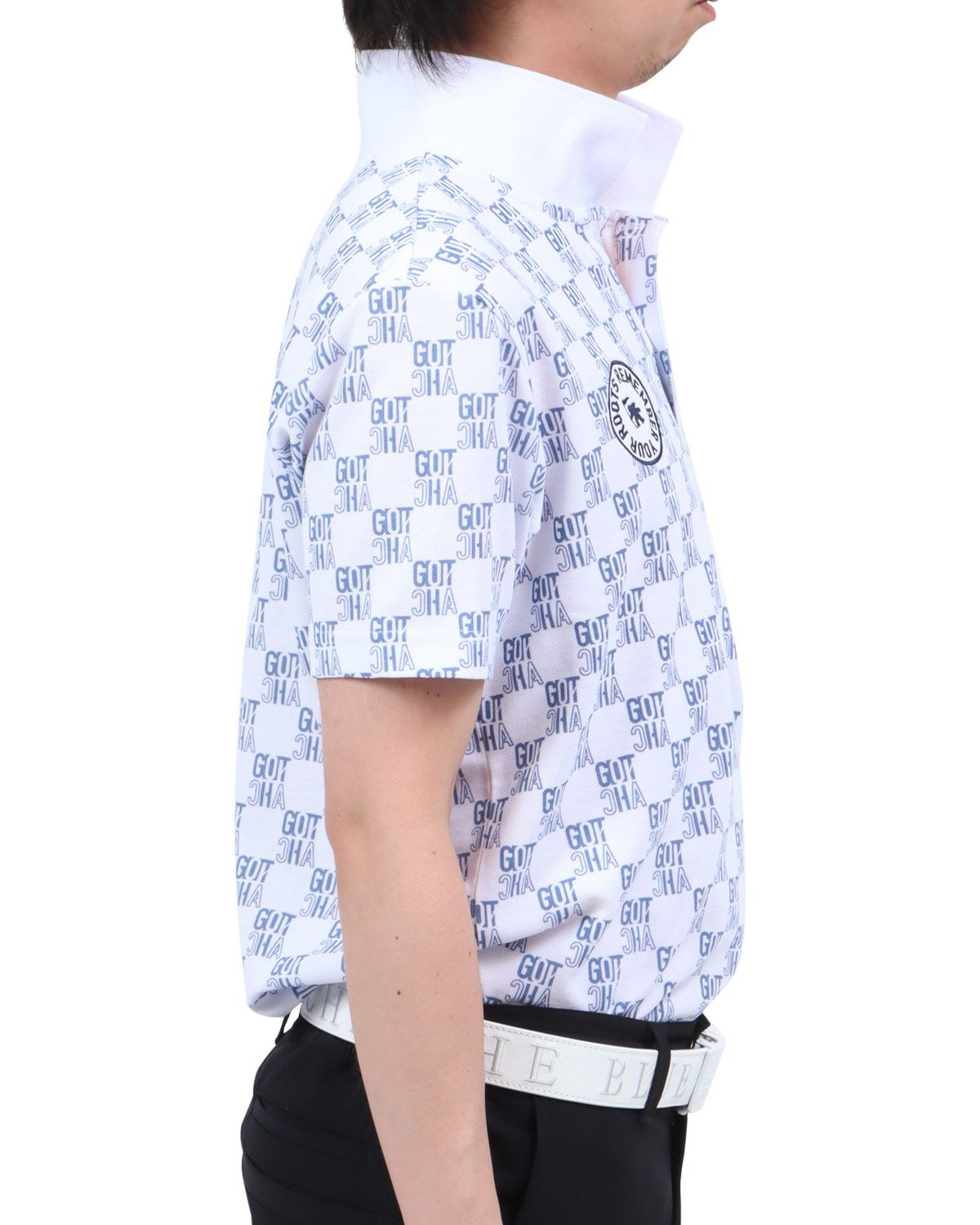 ホワイト：174cm62kg(Lサイズ着用)